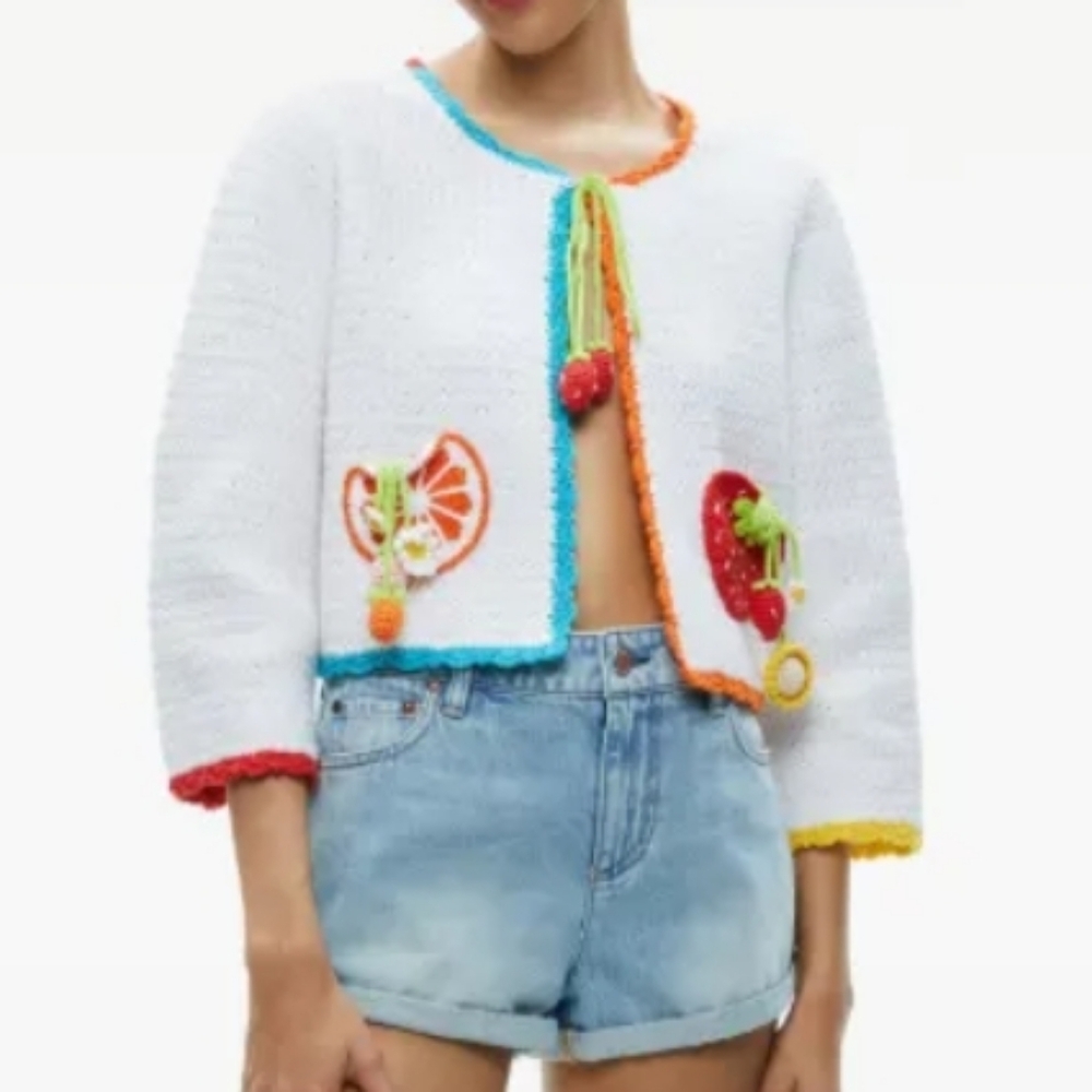 ALICE + OLIVIA Crochet Cardigan - Picture 3 of 8